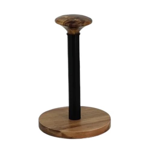 bamboo free standing toilet roll holder