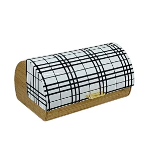 Black Wooden Bread bin, Transfer Printing, Decor