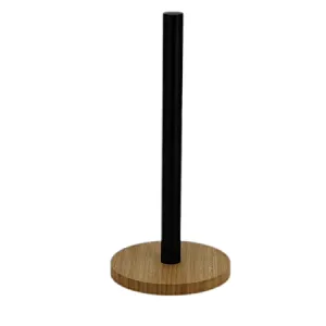 Kitchen Roll Holder, Paper Towel Holder, Paper Stand 2022, Carbon Steel, Circular,Bamboo base, White Black Grey, Any Color