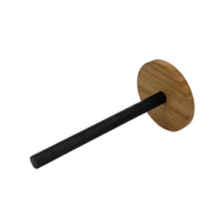 Kitchen Roll Holder, Paper Towel Holder, Paper Stand 2022, Carbon Steel, Circular,Bamboo base, White Black Grey, Any Color