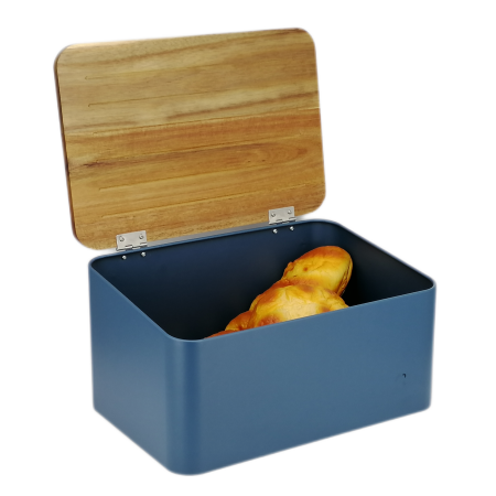 bread box with bamboo cutting board
