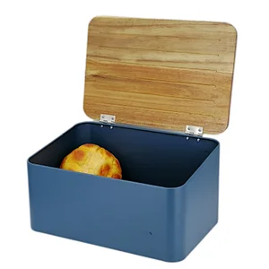 bread box with bamboo cutting board