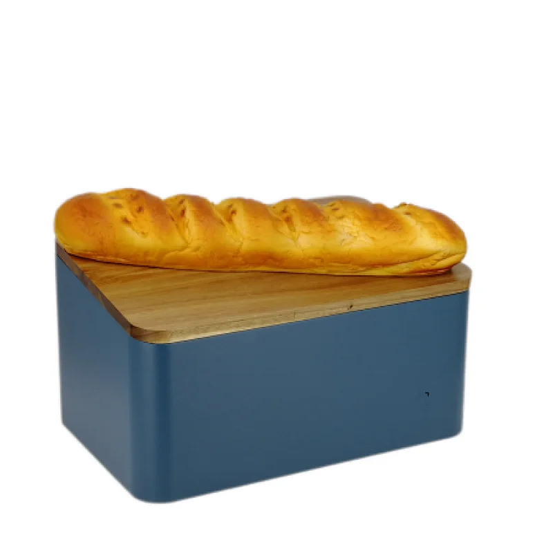 bread box with bamboo cutting board