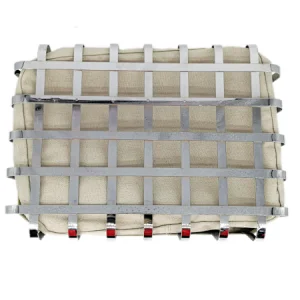 Metal with Fabric insert Mondern Bread Basket Stainless Steel  Size: 32X23.5X12CM