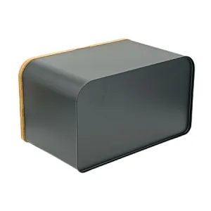 Matt Black Bread bin, Cutting Board Lid