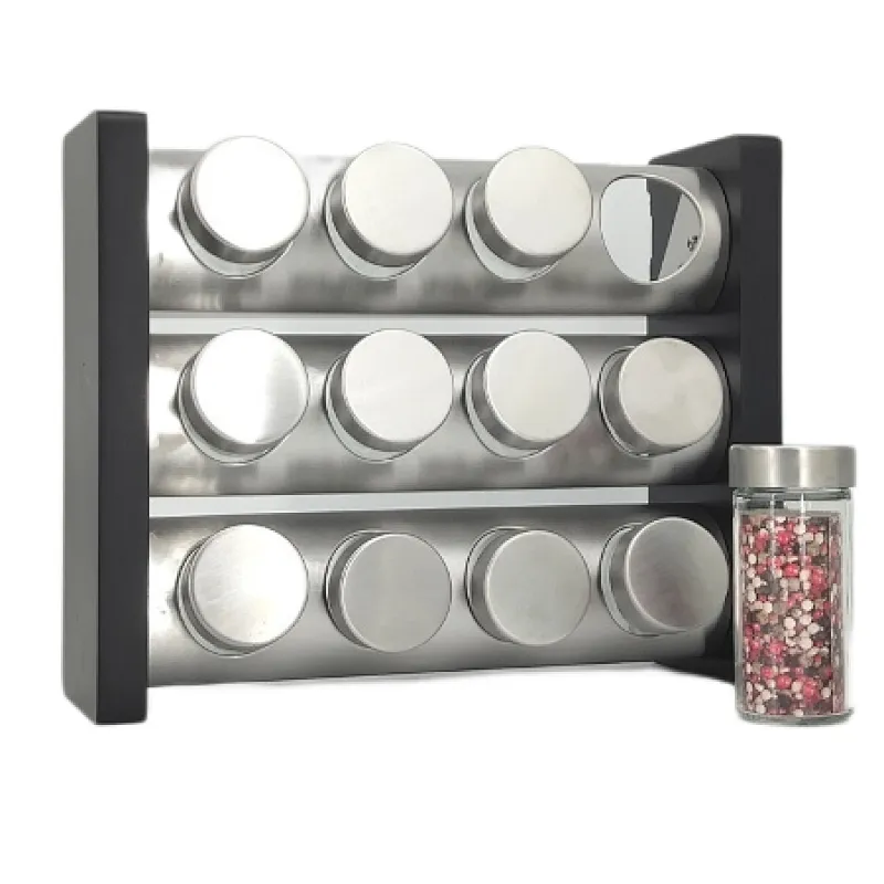 wooden spice jar set