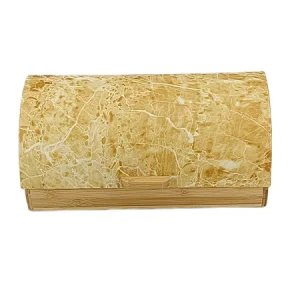 Bamboo Bread Container,  Drop Down Front Lid, Transfer Printing Lid