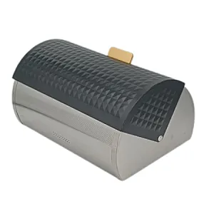 Roll top, European Style,  Stainless Steel  Bread Bin , Color Coated, Diamond Decor
