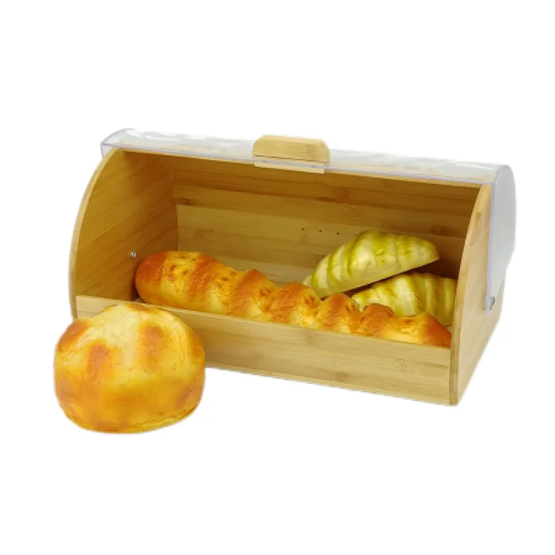 large wooden bread box