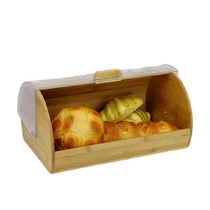 large wooden bread box