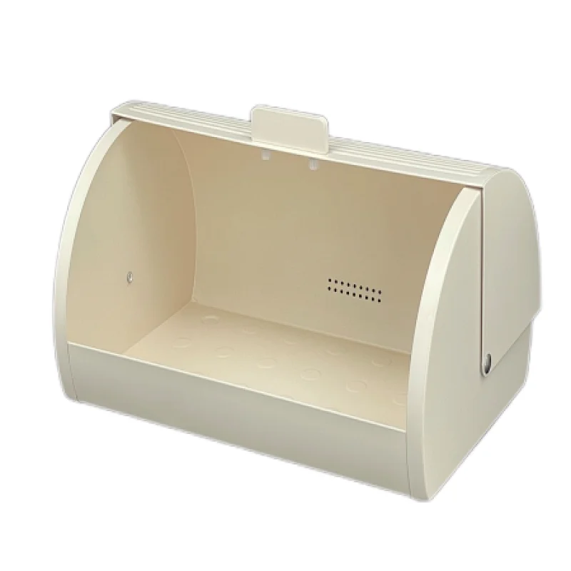cream retro bread bin with decor lid