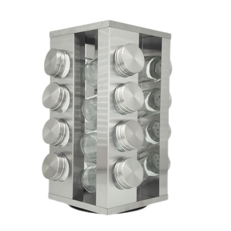 stainless steel spice jar set