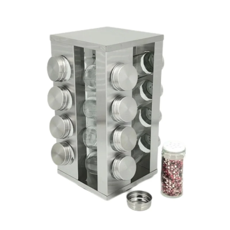 stainless steel spice jar set