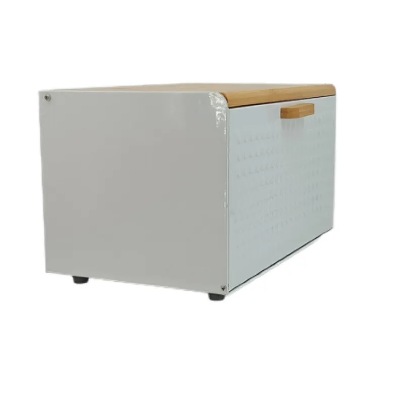 cream wooden bread bin