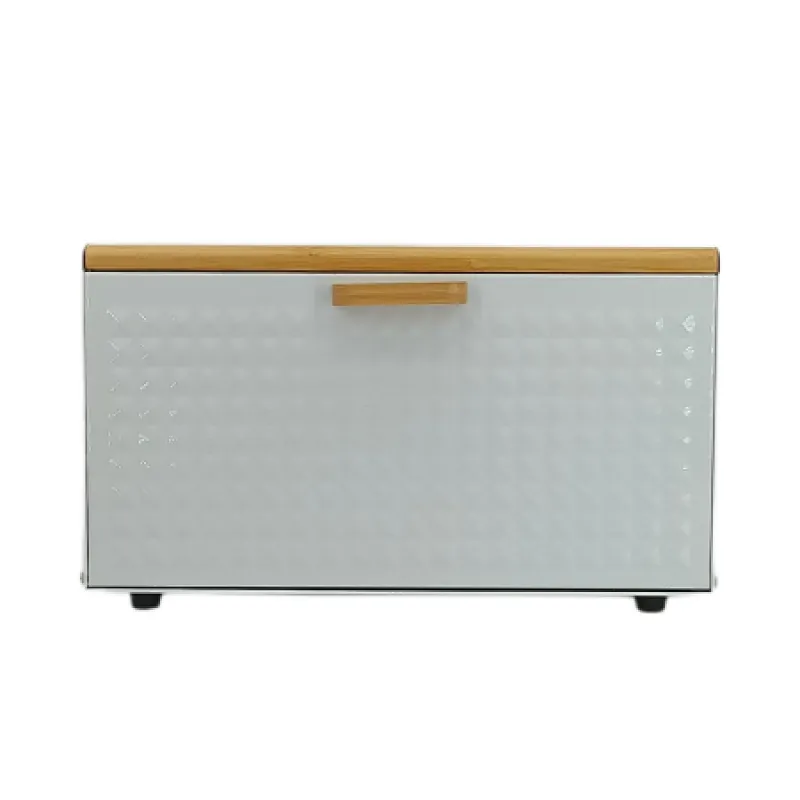 cream wooden bread bin