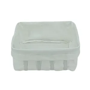 Metal with Fabric insert Mondern Bread Basket Stainless Steel  
Size: 22X22X9CM