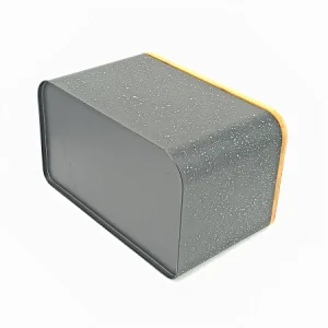 Bread Bin with Cutting Board Lid, Marble Decor
