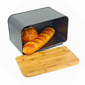 bread bin with cutting board lid