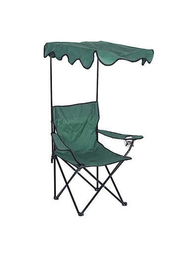  Oversized Camping Lounge Chair with Adjustable Shade Canopy