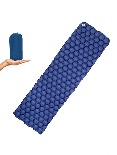 insulated air inflating camping sleeping pad