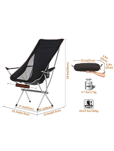 Compact Folding Chair Ultralight Backpacking Chair 