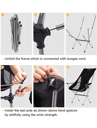 Compact Folding Chair Ultralight Backpacking Chair 