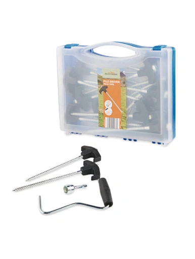 Pile Driver Tent Pegs, Tent Nail Peg Canopy Stake Plastic Storage Box