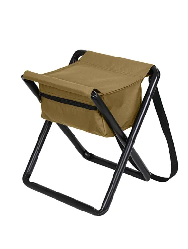  Foldable camping stool with storage bag