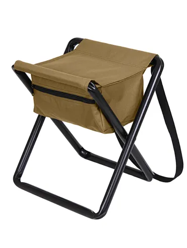 Black steel pouch stool