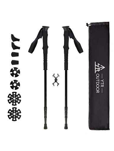 telescopic folding walking stick, Telescoping Ultra Strong Hiking Trekking Poles Alpenstocks
