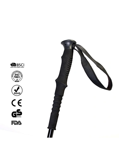 telescopic folding walking stick， Telescoping Ultra Strong Hiking Trekking Poles Alpenstocks