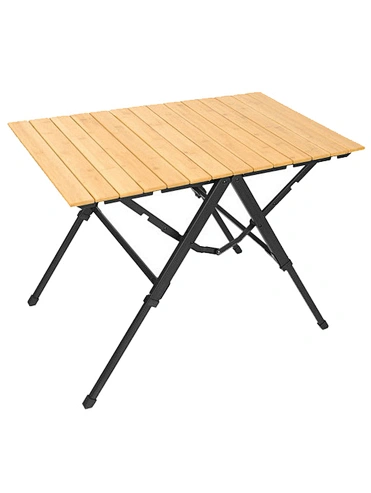 Slatted  BambooTop Foldable Table