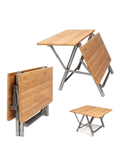  Square Bi-Fold Bamboo Table
