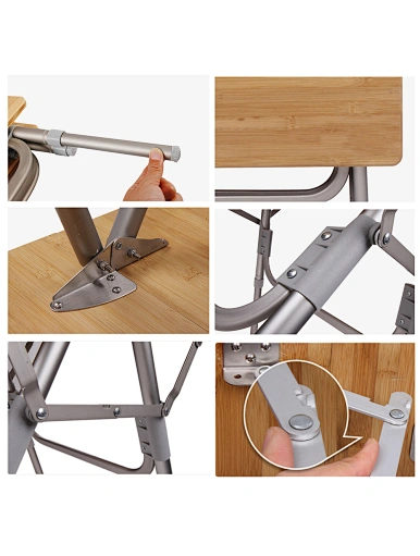  Square Bi-Fold Bamboo Table