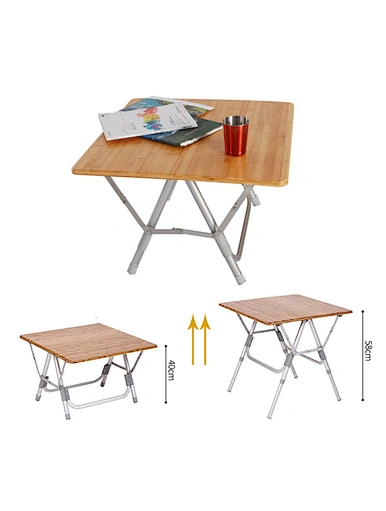  Square Bi-Fold Bamboo Table