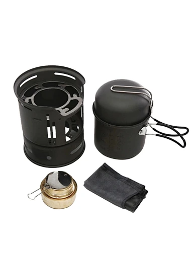 cookware set with camping stove