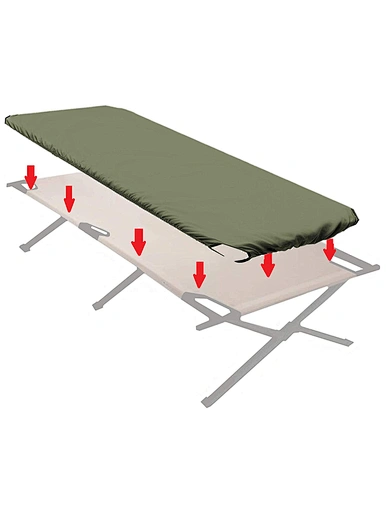 camping cot with pad