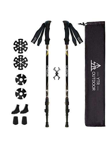 collapsible alpenstock cane lightweight trekking poles