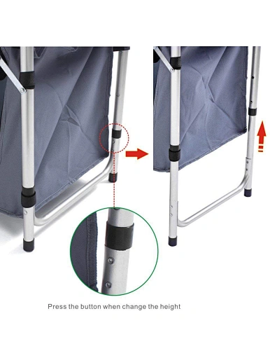table with Large 2 Compartment Storage Bag