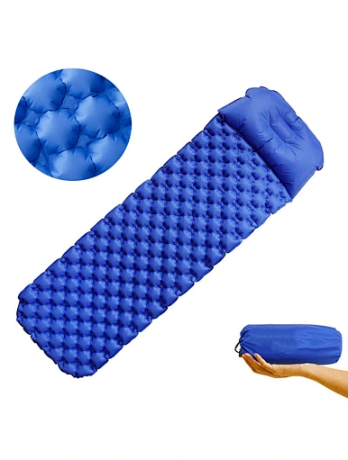 portable inflatable sleeping mattress with pillow