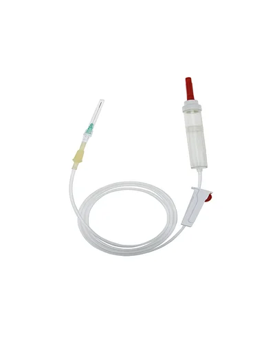 Disopsable Blood Transfusion Set With Blood Filter Needle Sterile Medical Grade PVC