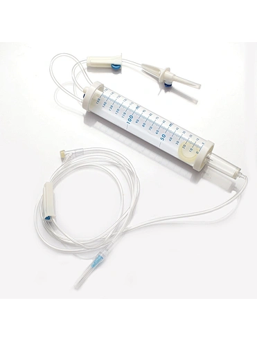 Burette Infusion Set With Needle And Flow Control Regulator Disposable Medical TPE For Child Pediatric Use