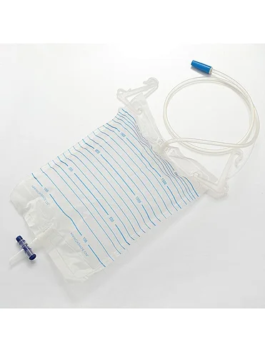 Disposable Urine Bag With Cross Valve T Valve Medical Grade PVC