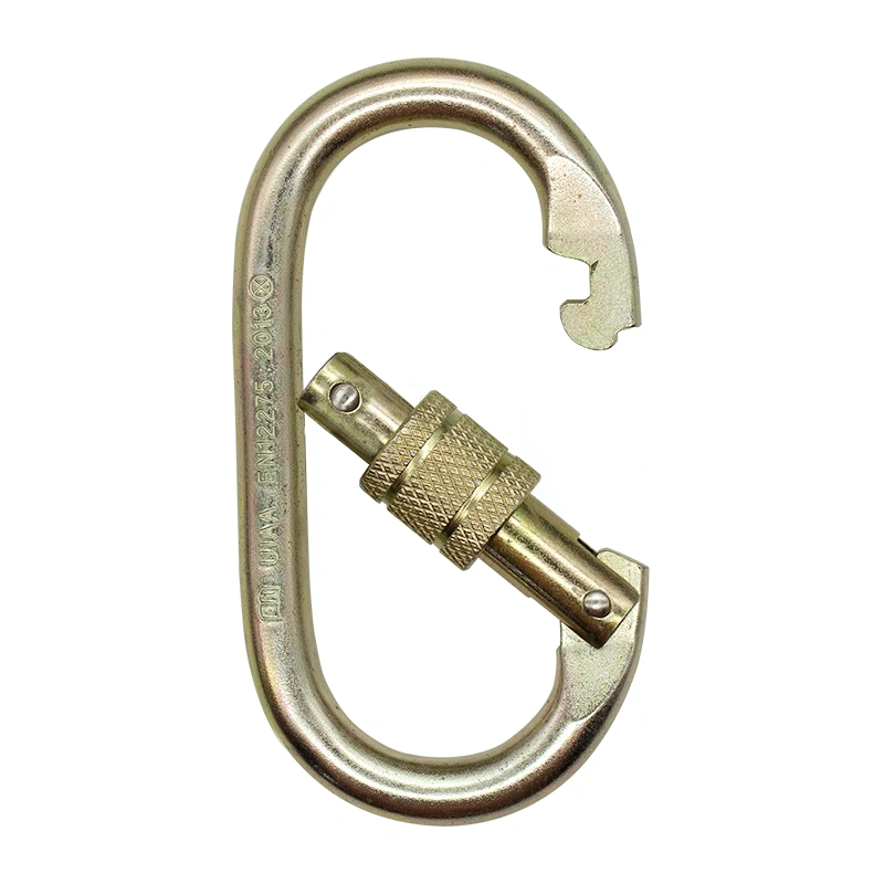 Oval screw carabiner carbon steel