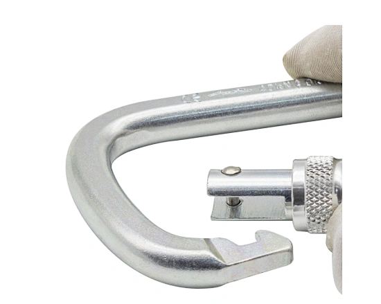 steel carabiner，D carabiner，25KN Carabiner