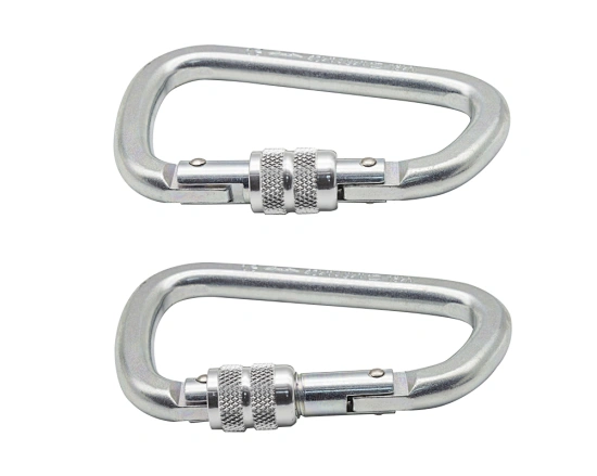 steel carabiner，D carabiner，25KN Carabiner